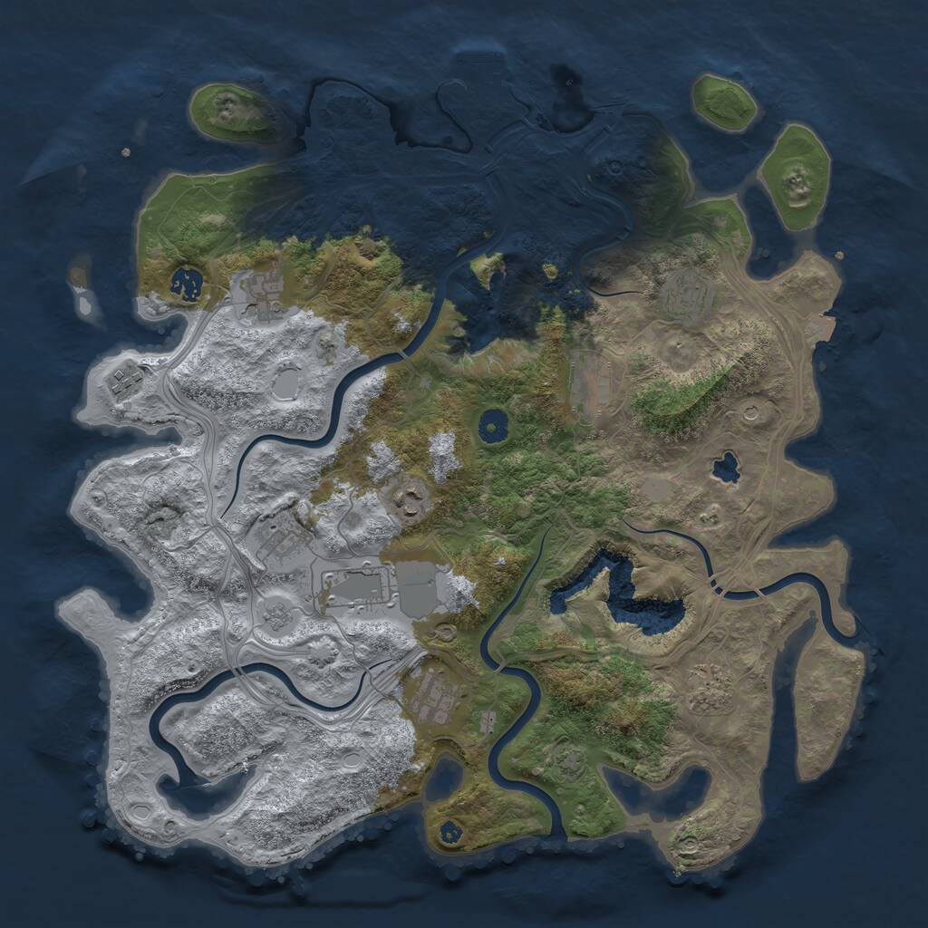 Rust Map: Procedural Map, Size: 4250, Seed: 94351858, 15 Monuments