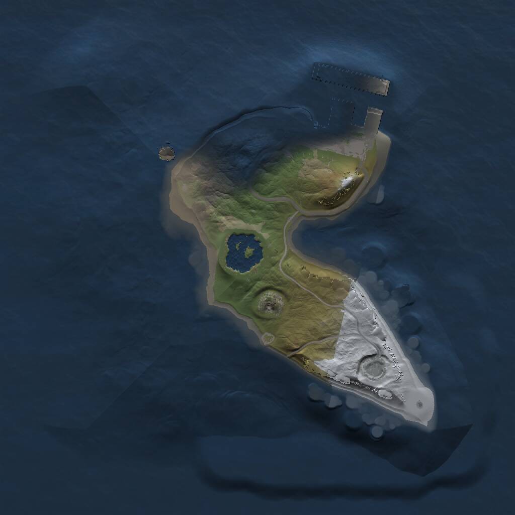 Rust Map: Procedural Map, Size: 1350, Seed: 1699207753, 2 Monuments