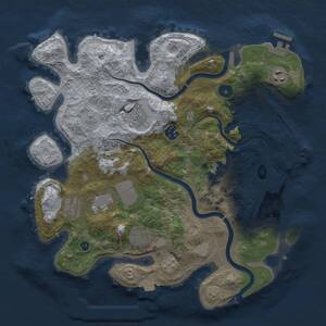 Thumbnail Rust Map: Procedural Map, Size: 3500, Seed: 3678, 14 Monuments