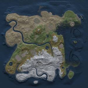 Thumbnail Rust Map: Procedural Map, Size: 3500, Seed: 113384910, 14 Monuments