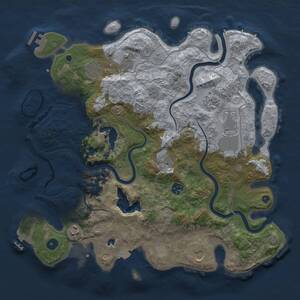 Thumbnail Rust Map: Procedural Map, Size: 4000, Seed: 457346, 15 Monuments