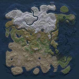 Thumbnail Rust Map: Procedural Map, Size: 4500, Seed: 823459, 17 Monuments