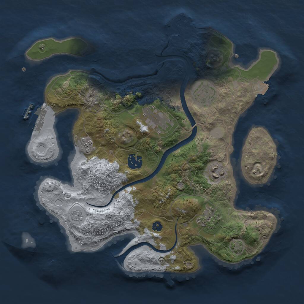 Rust Map: Procedural Map, Size: 3000, Seed: 1850459813, 11 Monuments
