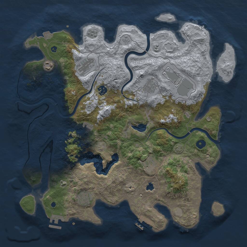 Rust Map: Procedural Map, Size: 4000, Seed: 19322, 15 Monuments