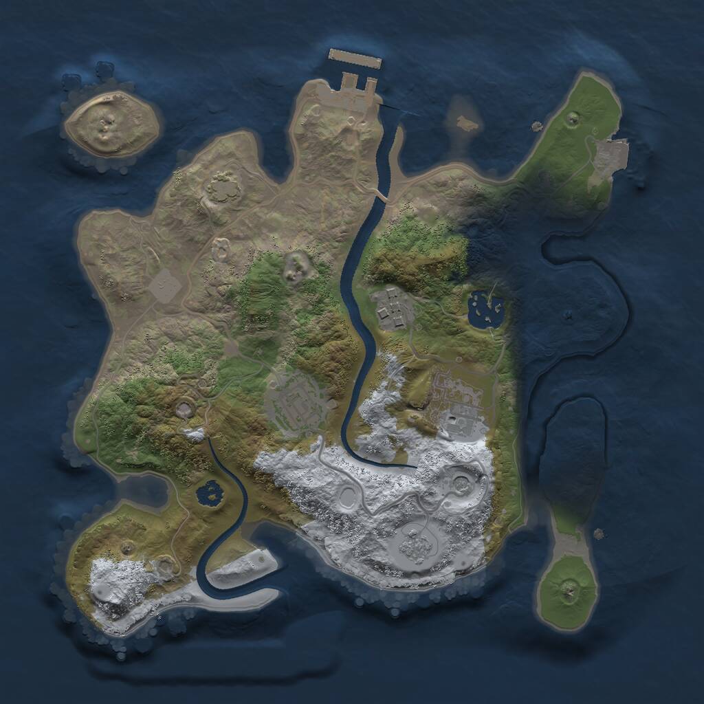 Rust Map: Procedural Map, Size: 2700, Seed: 1775044922, 9 Monuments