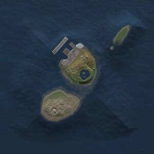 Thumbnail Rust Map: Procedural Map, Size: 1500, Seed: 1264063928, 2 Monuments
