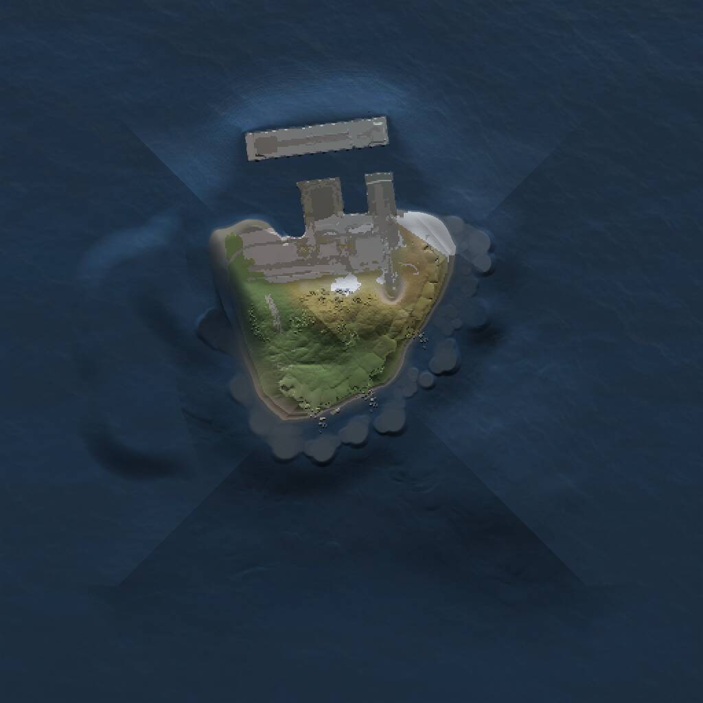 Rust Map: Procedural Map, Size: 1000, Seed: 991477494, 2 Monuments