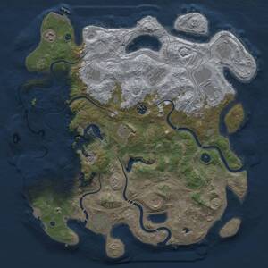 Thumbnail Rust Map: Procedural Map, Size: 4250, Seed: 2045103495, 17 Monuments