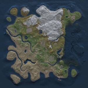 Thumbnail Rust Map: Procedural Map, Size: 4000, Seed: 4308623, 16 Monuments