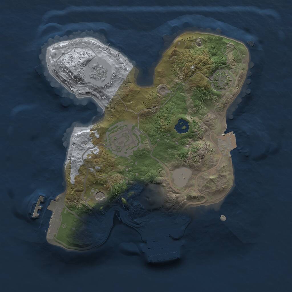 Rust Map: Procedural Map, Size: 2000, Seed: 941199202, 7 Monuments