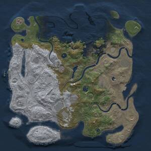 Thumbnail Rust Map: Procedural Map, Size: 4250, Seed: 21804, 17 Monuments