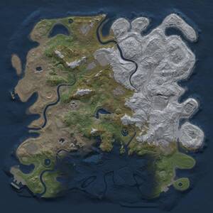 Thumbnail Rust Map: Procedural Map, Size: 4500, Seed: 881958967, 17 Monuments