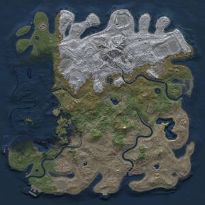 Thumbnail Rust Map: Procedural Map, Size: 5000, Seed: 433116451, 17 Monuments