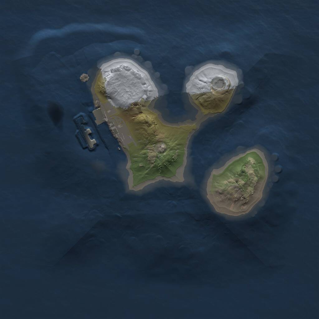 Rust Map: Procedural Map, Size: 1488, Seed: 1488, 2 Monuments