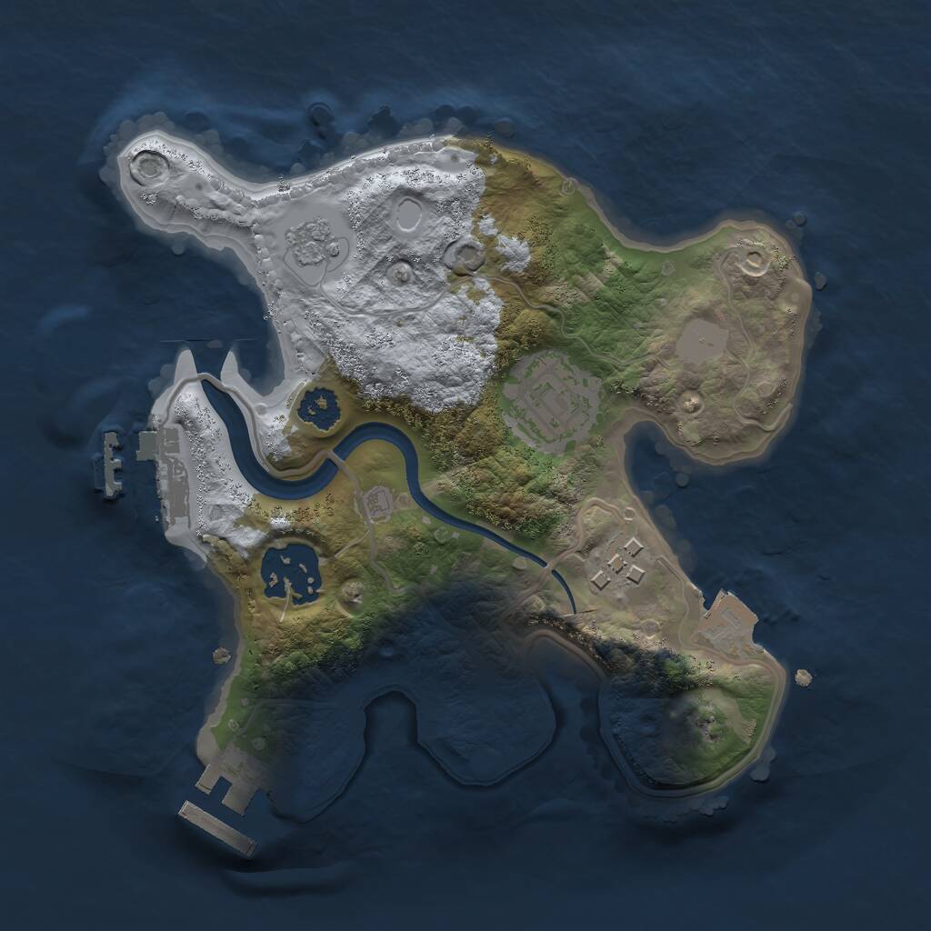 Rust Map: Procedural Map, Size: 2250, Seed: 59191160, 7 Monuments