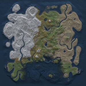 Thumbnail Rust Map: Procedural Map, Size: 4700, Seed: 93703327, 15 Monuments