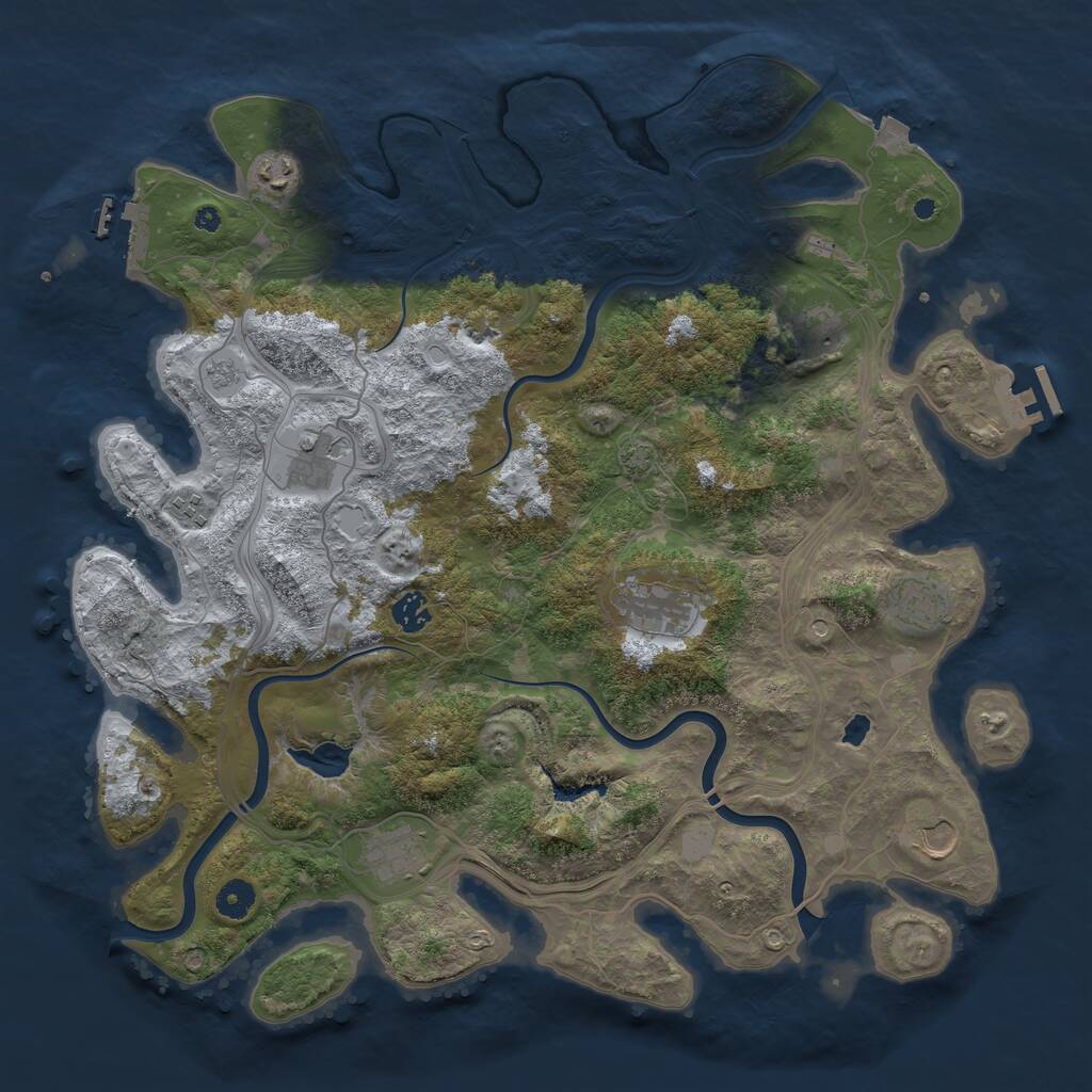 Rust Map: Procedural Map, Size: 4250, Seed: 47702548, 15 Monuments