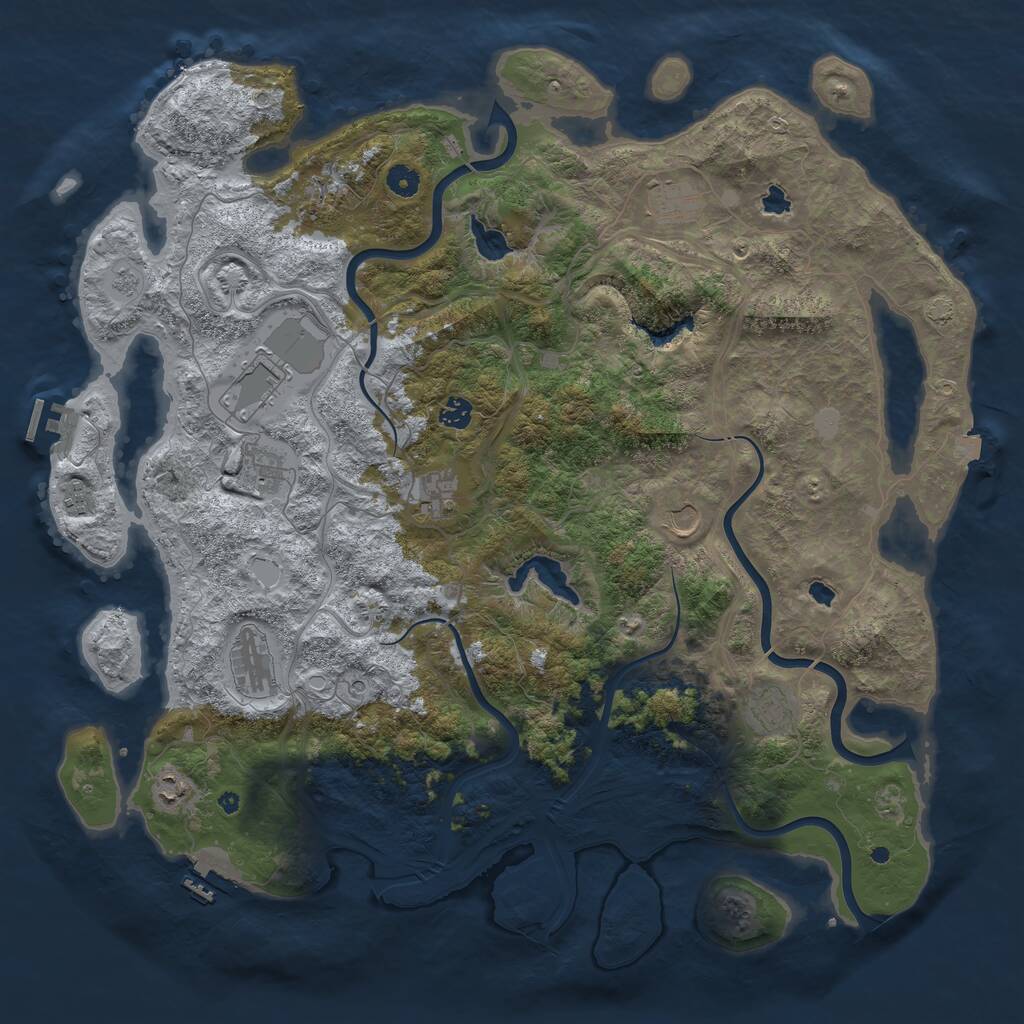 Rust Map: Procedural Map, Size: 4750, Seed: 1924415831, 17 Monuments