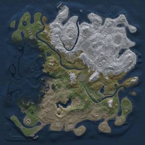 Thumbnail Rust Map: Procedural Map, Size: 4500, Seed: 7429103, 16 Monuments
