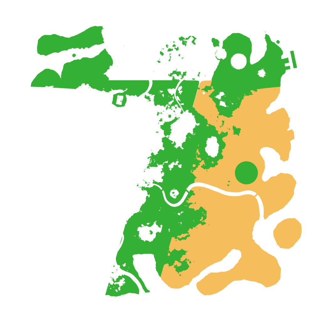 Biome Rust Map: Procedural Map, Size: 3700, Seed: 92721