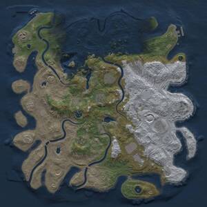Thumbnail Rust Map: Procedural Map, Size: 4500, Seed: 111197702, 16 Monuments