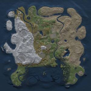 Thumbnail Rust Map: Procedural Map, Size: 4250, Seed: 1878389228, 17 Monuments