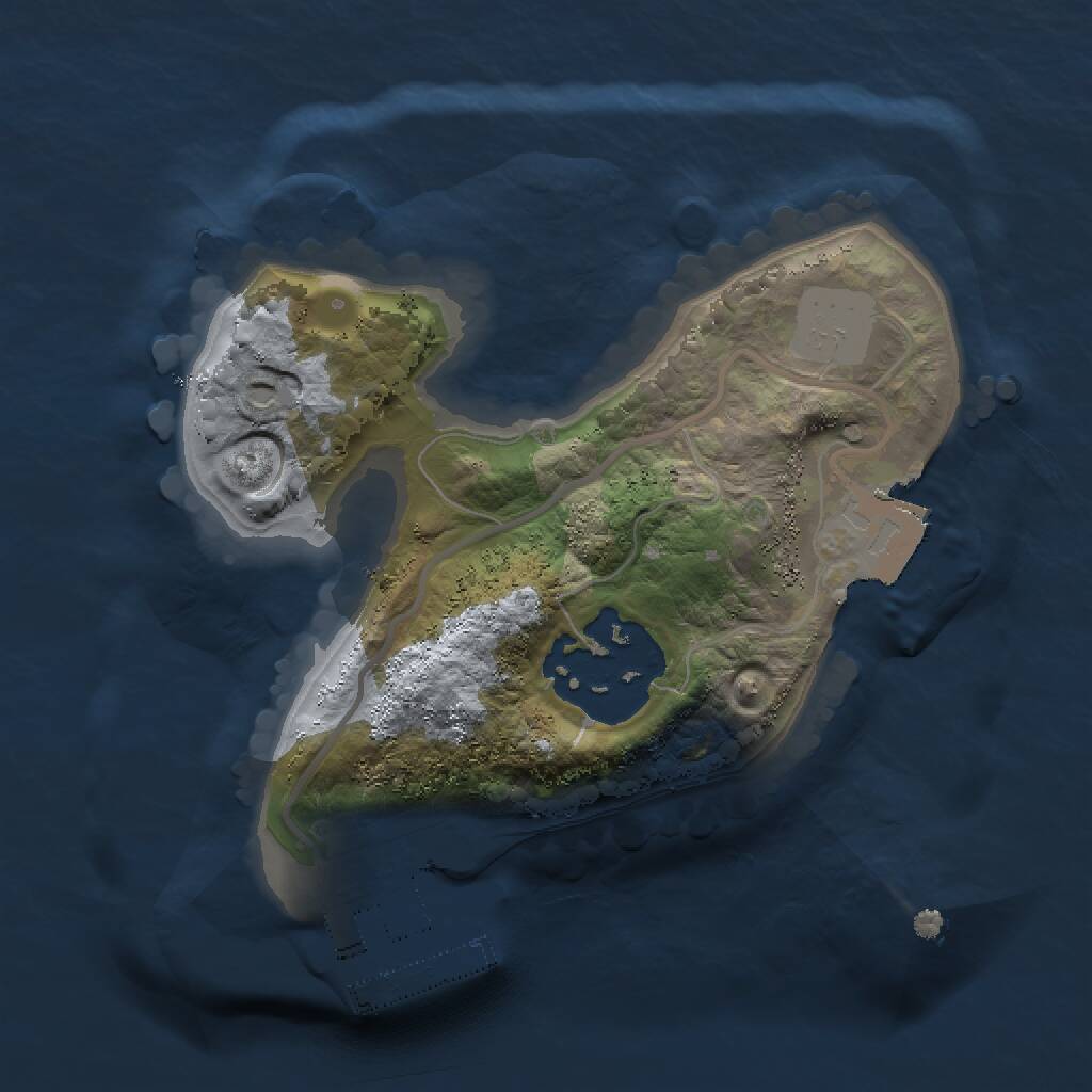 Rust Map: Procedural Map, Size: 1500, Seed: 28228781, 3 Monuments