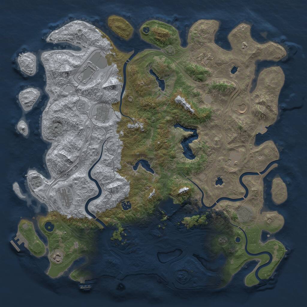 Rust Map: Procedural Map, Size: 4775, Seed: 2010727820, 17 Monuments