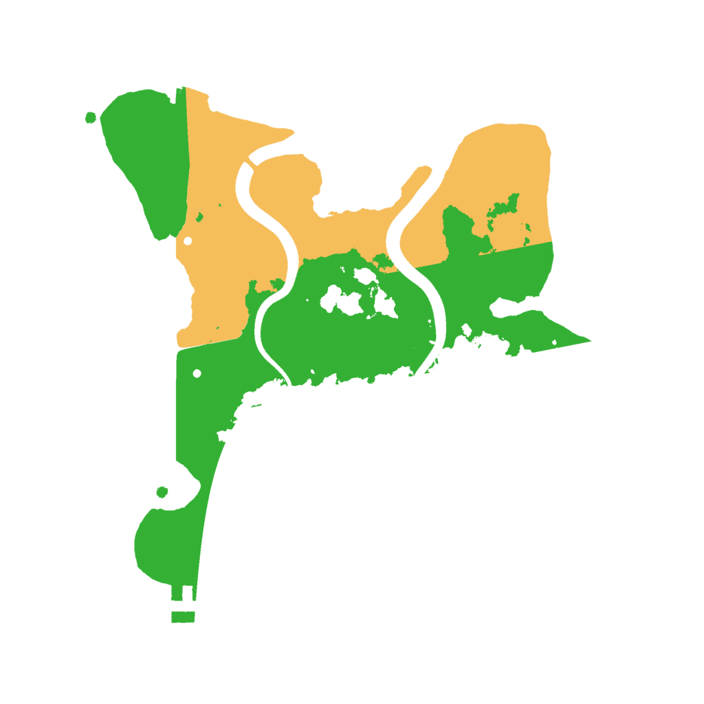 Biome Rust Map: Procedural Map, Size: 2500, Seed: 276176096