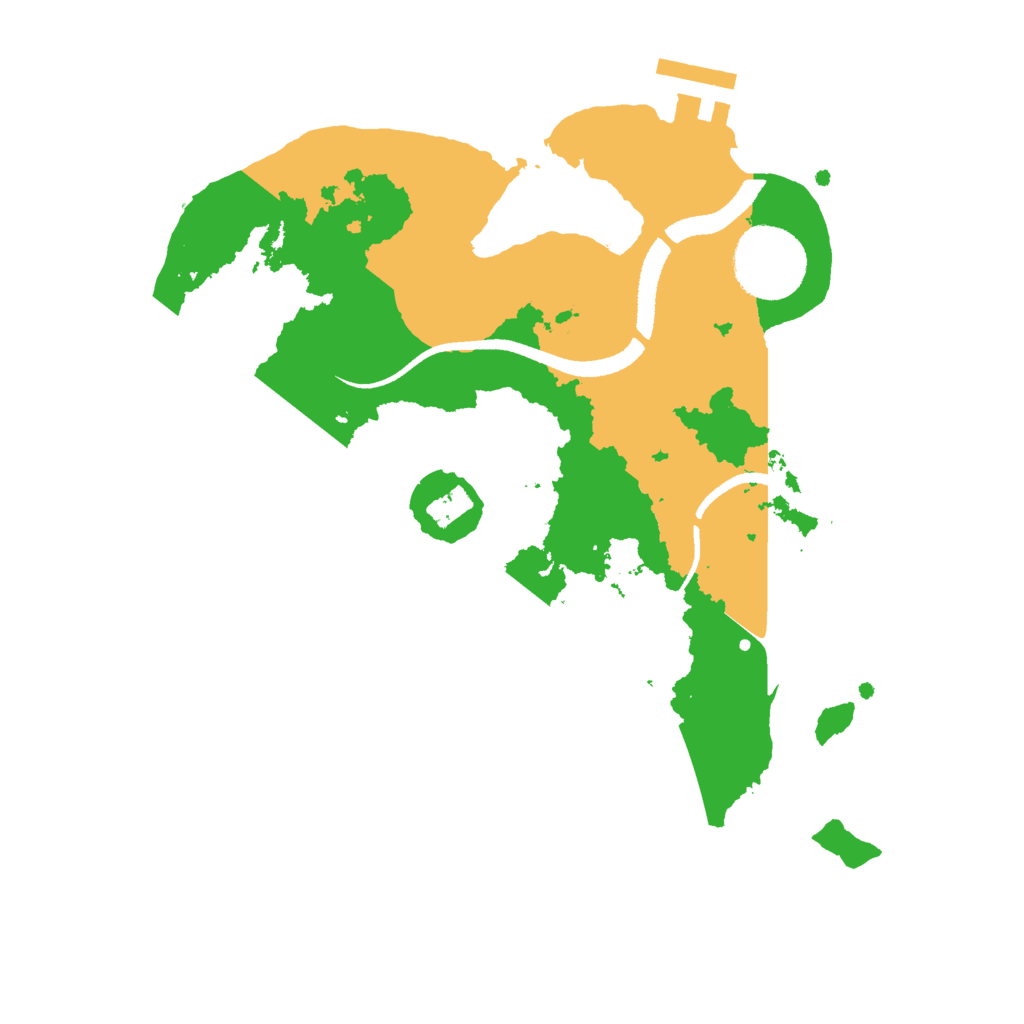 Biome Rust Map: Procedural Map, Size: 2600, Seed: 183442461