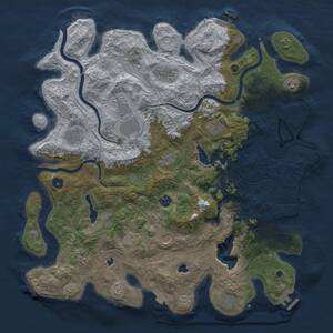 Thumbnail Rust Map: Procedural Map, Size: 4500, Seed: 536582073, 17 Monuments