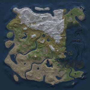 Thumbnail Rust Map: Procedural Map, Size: 4500, Seed: 1797611770, 17 Monuments