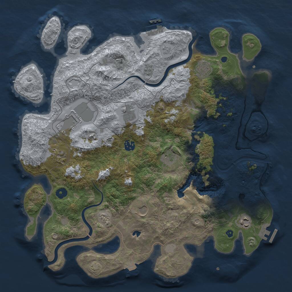 Rust Map: Procedural Map, Size: 4000, Seed: 978465132, 15 Monuments