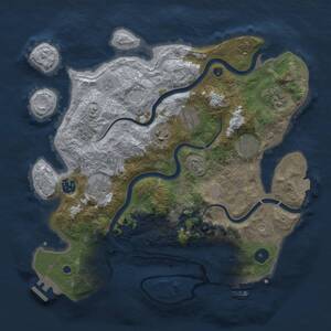 Thumbnail Rust Map: Procedural Map, Size: 3500, Seed: 749476358, 13 Monuments