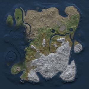 Thumbnail Rust Map: Procedural Map, Size: 3650, Seed: 47422, 15 Monuments