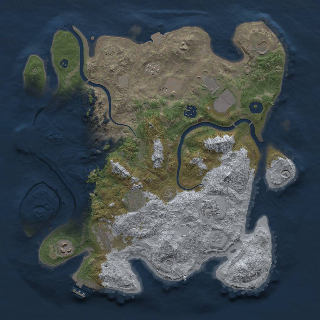 Rust Map: Procedural Map, Size: 3650, Seed: 47422, 15 Monuments