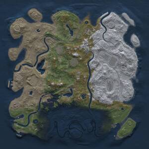Thumbnail Rust Map: Procedural Map, Size: 4500, Seed: 1042442825, 16 Monuments