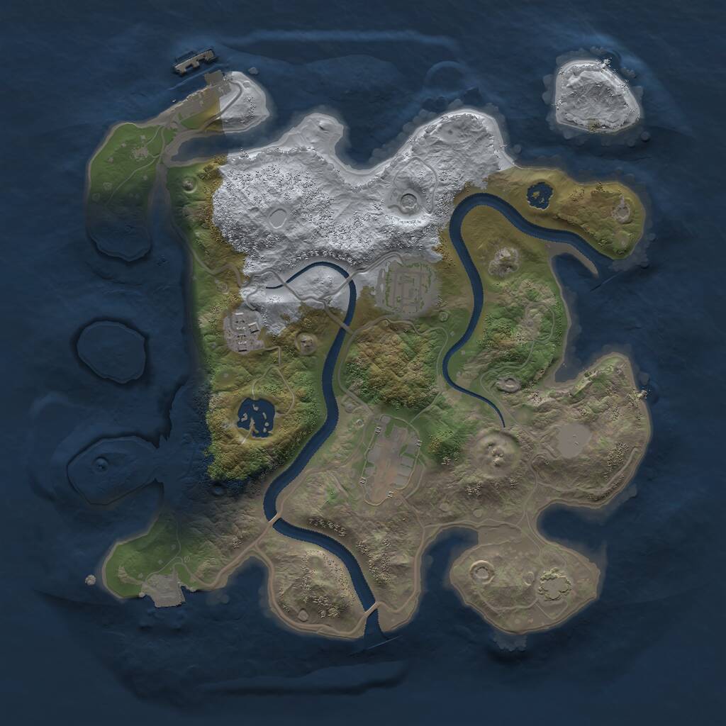 Rust Map: Procedural Map, Size: 2800, Seed: 469424849, 8 Monuments