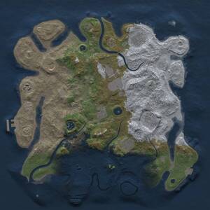 Thumbnail Rust Map: Procedural Map, Size: 3750, Seed: 1865460292, 15 Monuments