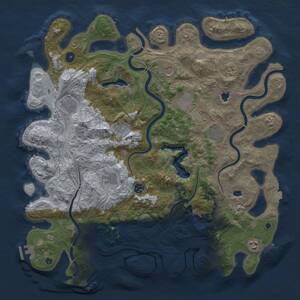 Thumbnail Rust Map: Procedural Map, Size: 4500, Seed: 956431, 16 Monuments