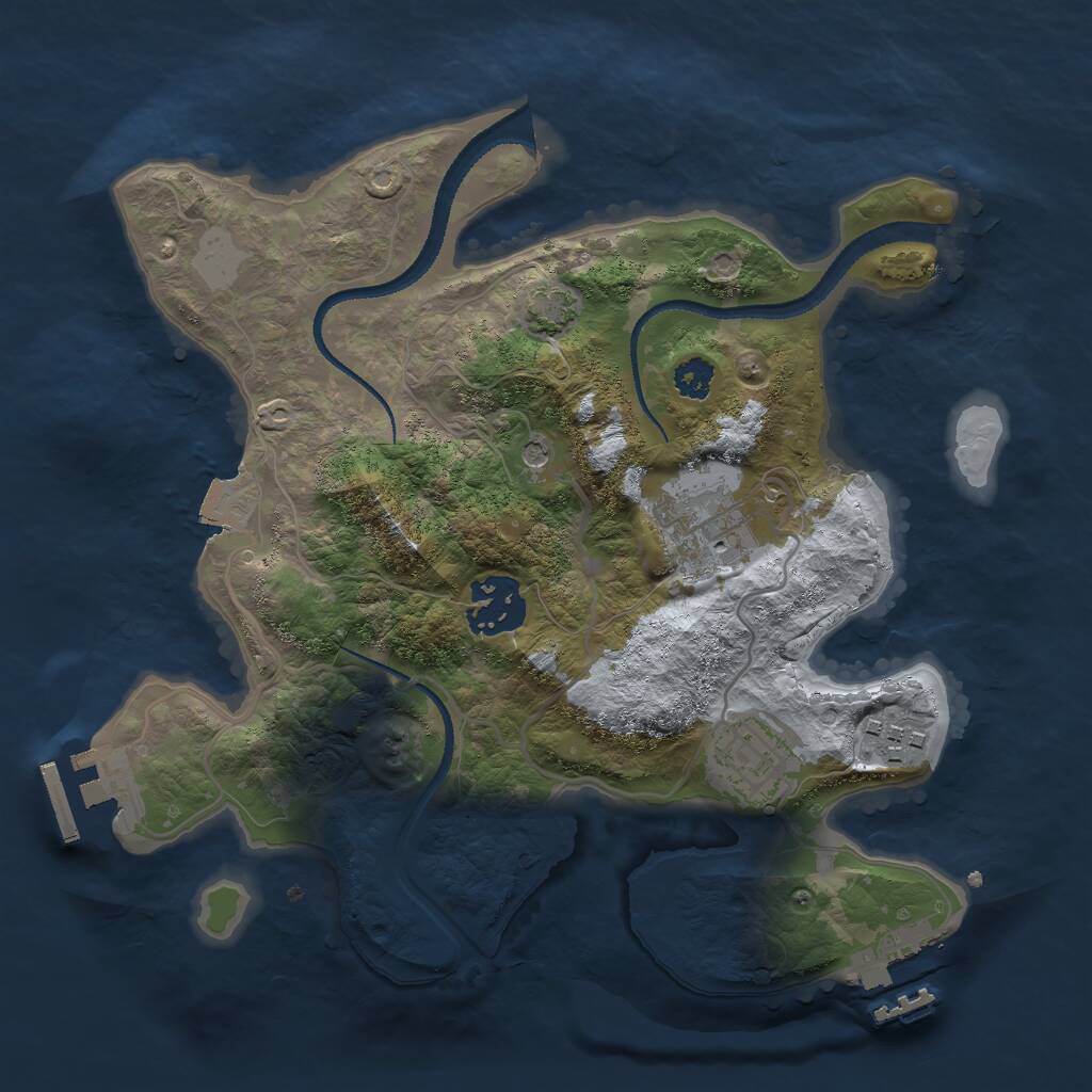 Rust Map: Procedural Map, Size: 2700, Seed: 1775131309, 9 Monuments
