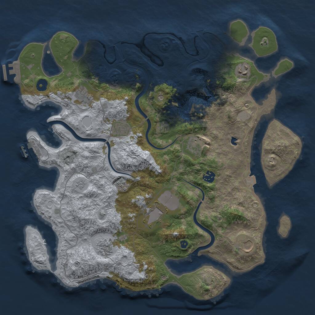 Rust Map: Procedural Map, Size: 4000, Seed: 1766217492, 15 Monuments