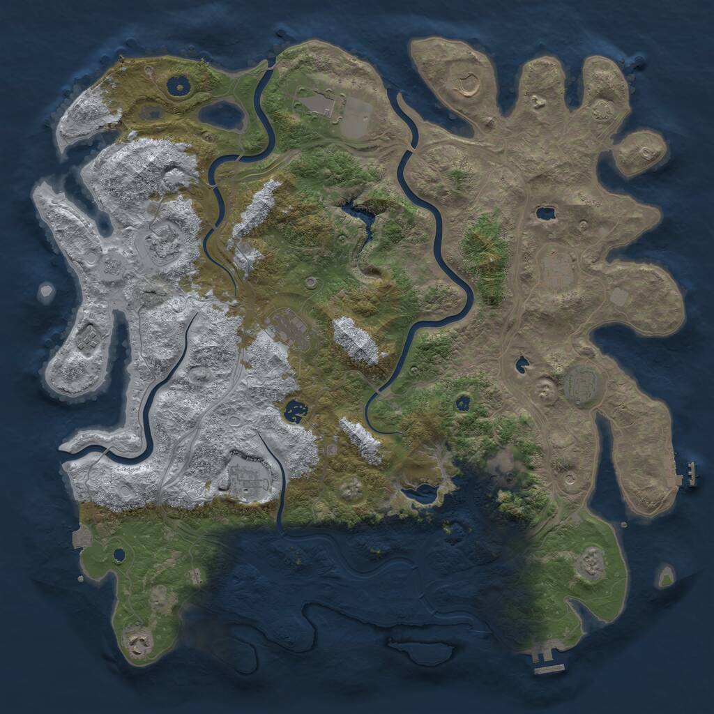 Rust Map: Procedural Map, Size: 4775, Seed: 2053969038, 17 Monuments