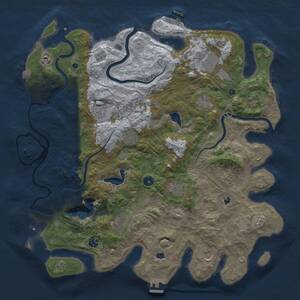 Thumbnail Rust Map: Procedural Map, Size: 4500, Seed: 1127512387, 17 Monuments