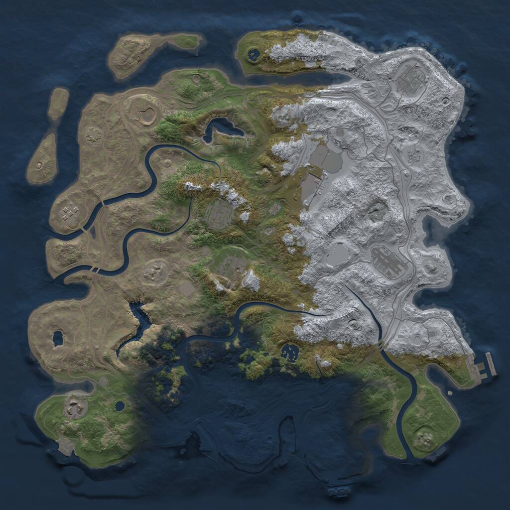 Rust Map: Procedural Map, Size: 4250, Seed: 1682487573, 15 Monuments