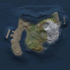 Thumbnail Rust Map: Procedural Map, Size: 1500, Seed: 1516775788, 5 Monuments