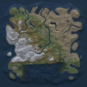 Thumbnail Rust Map: Procedural Map, Size: 4250, Seed: 1695891052, 13 Monuments