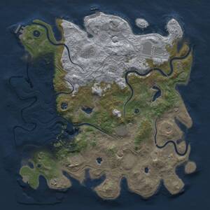 Thumbnail Rust Map: Procedural Map, Size: 4500, Seed: 1845862091, 15 Monuments