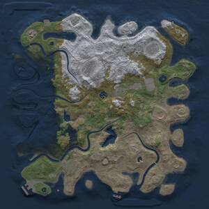 Thumbnail Rust Map: Procedural Map, Size: 4133, Seed: 893474979, 15 Monuments