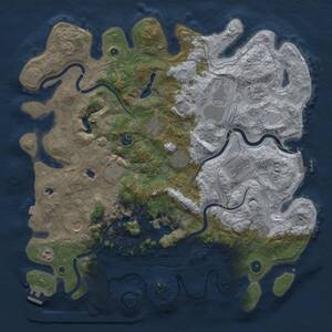 Thumbnail Rust Map: Procedural Map, Size: 4500, Seed: 1964933436, 17 Monuments
